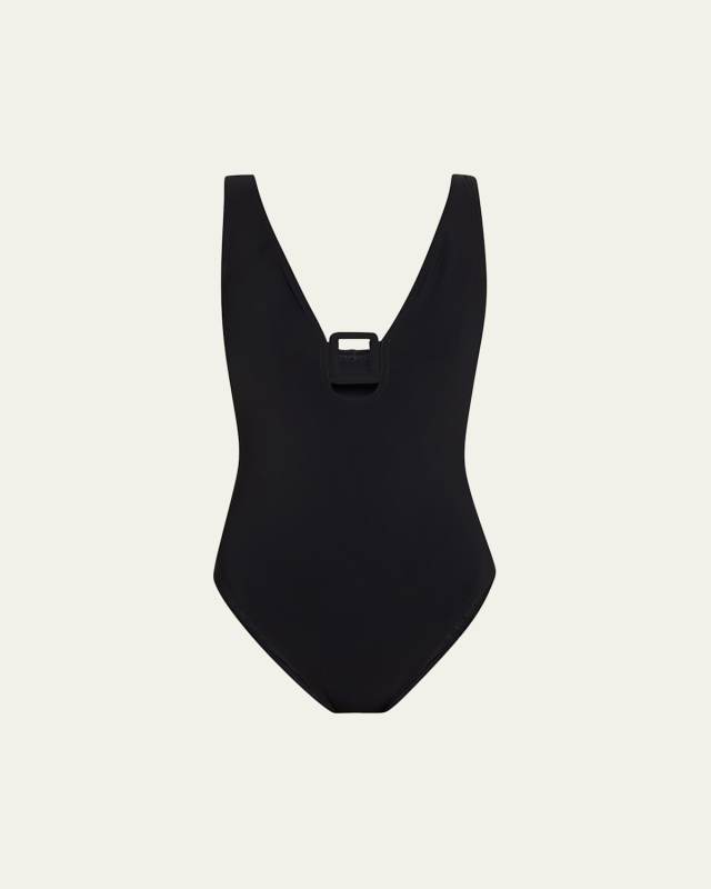 Juni V-Neck Silent Underwire One-Piece Swimsuit